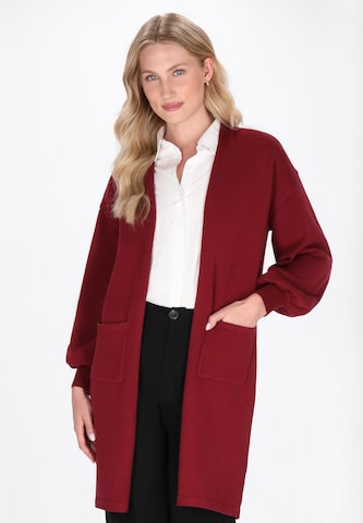 DreiMaster Klassik Knit cardigan 'Classic' in Red: front