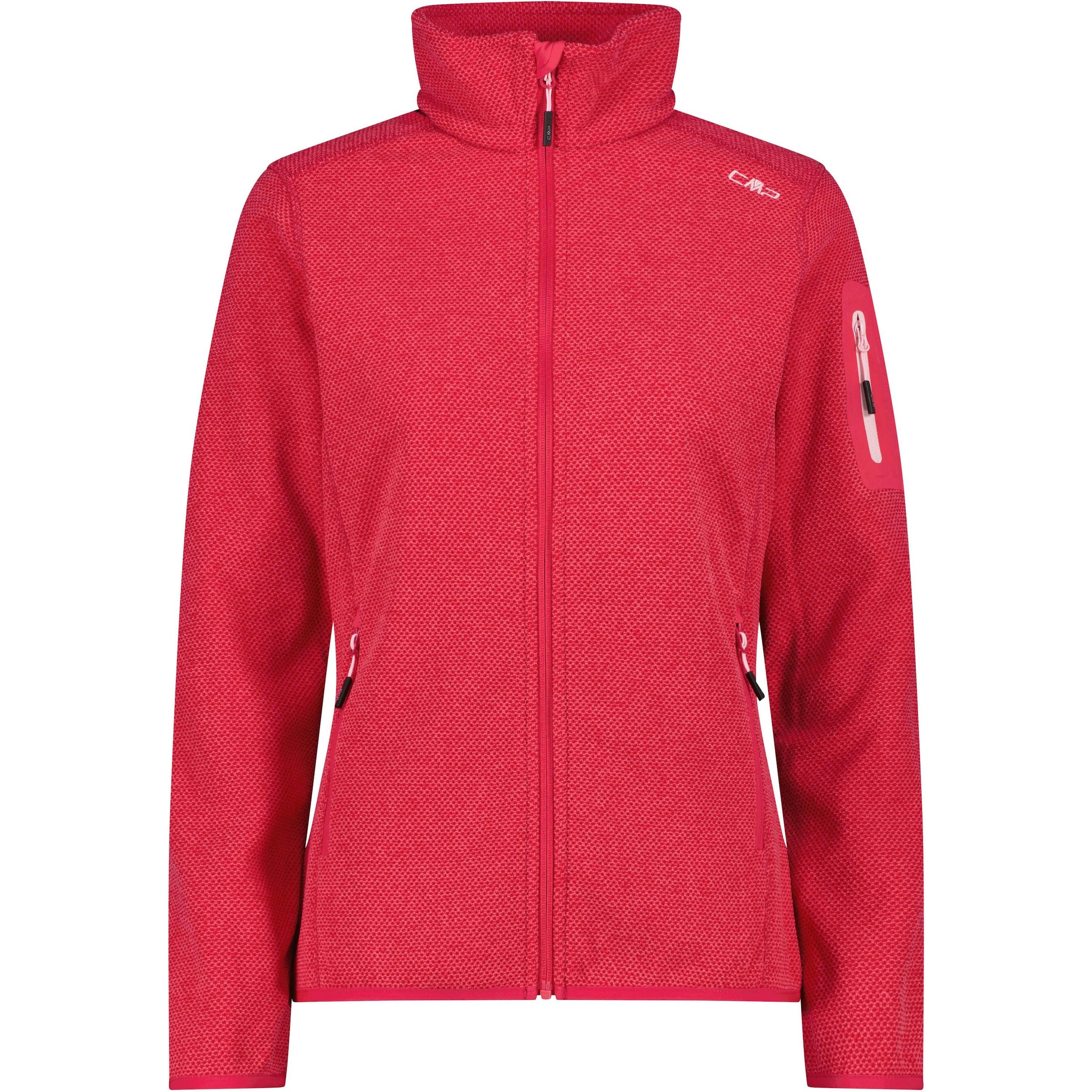 CMP Athletic Fleece Jacket in Red: front