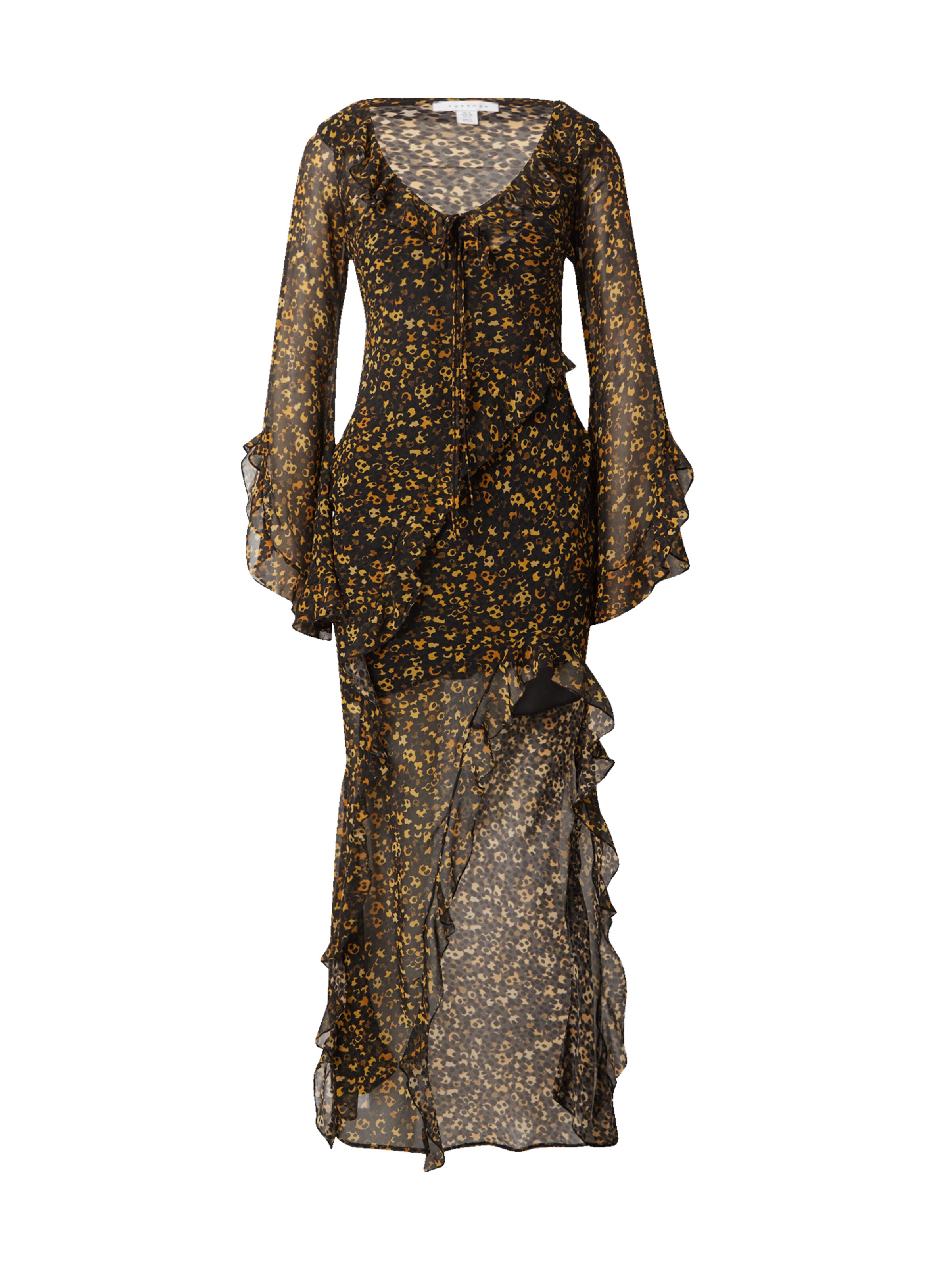 TOPSHOP Βραδινό φόρεμα σε μαύρο: μπροστά