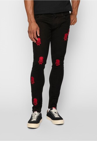 2Y Premium Skinny Jeans in Black: front
