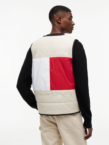 Tommy Jeans Bodywarmer 'HERITAGE' in Beige: voorkant