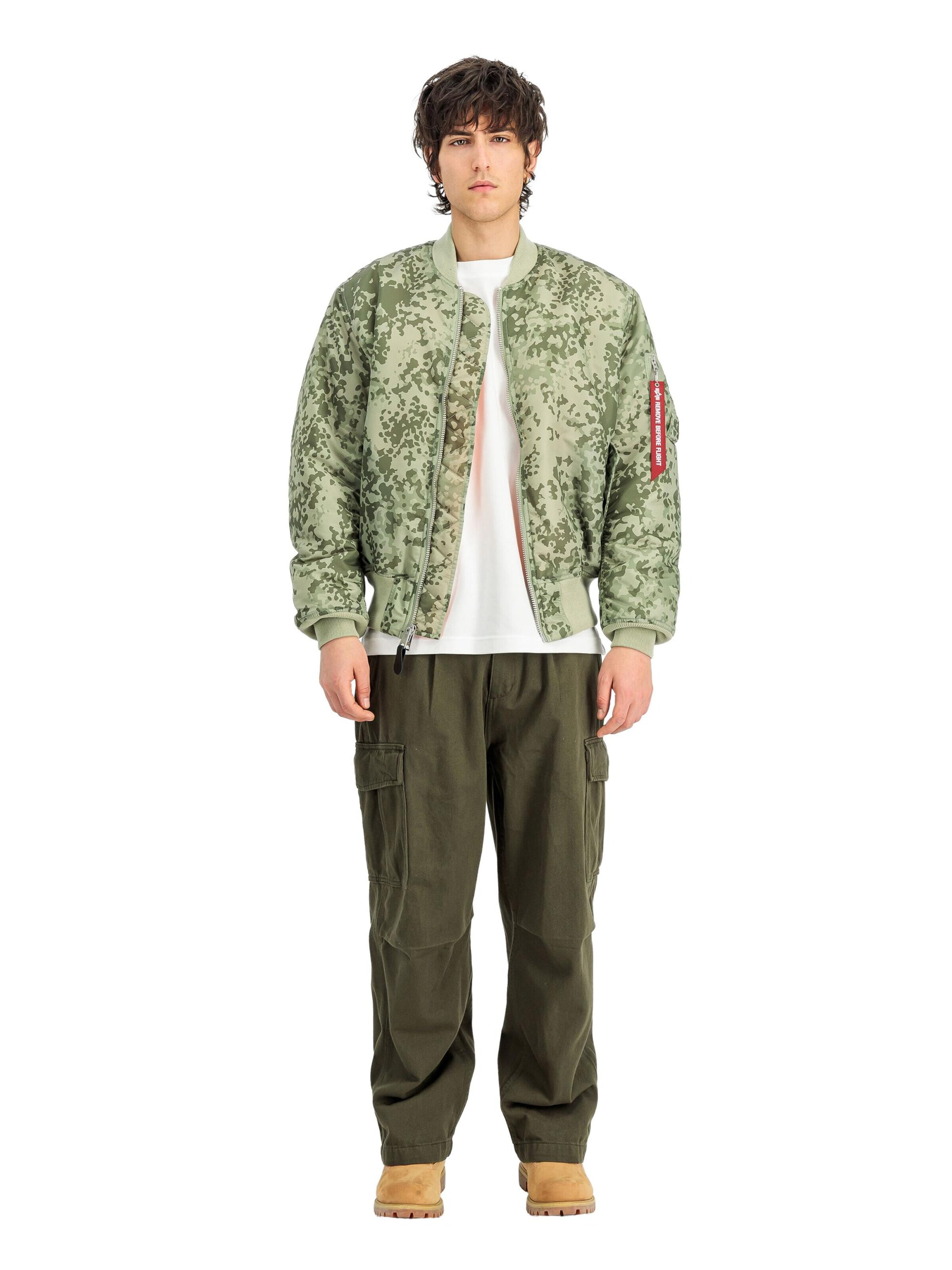 ALPHA INDUSTRIES Prechodná bunda 'MA-1 Heritage' - Zelená