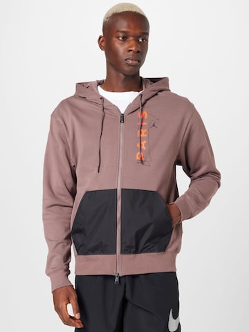 Jordan Sweatjacke in Lila: predná strana