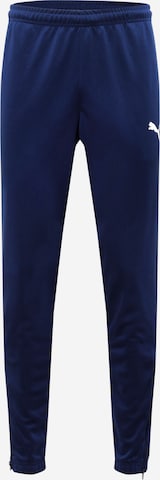 Effilé Pantalon de sport 'TeamRise' PUMA en bleu : devant