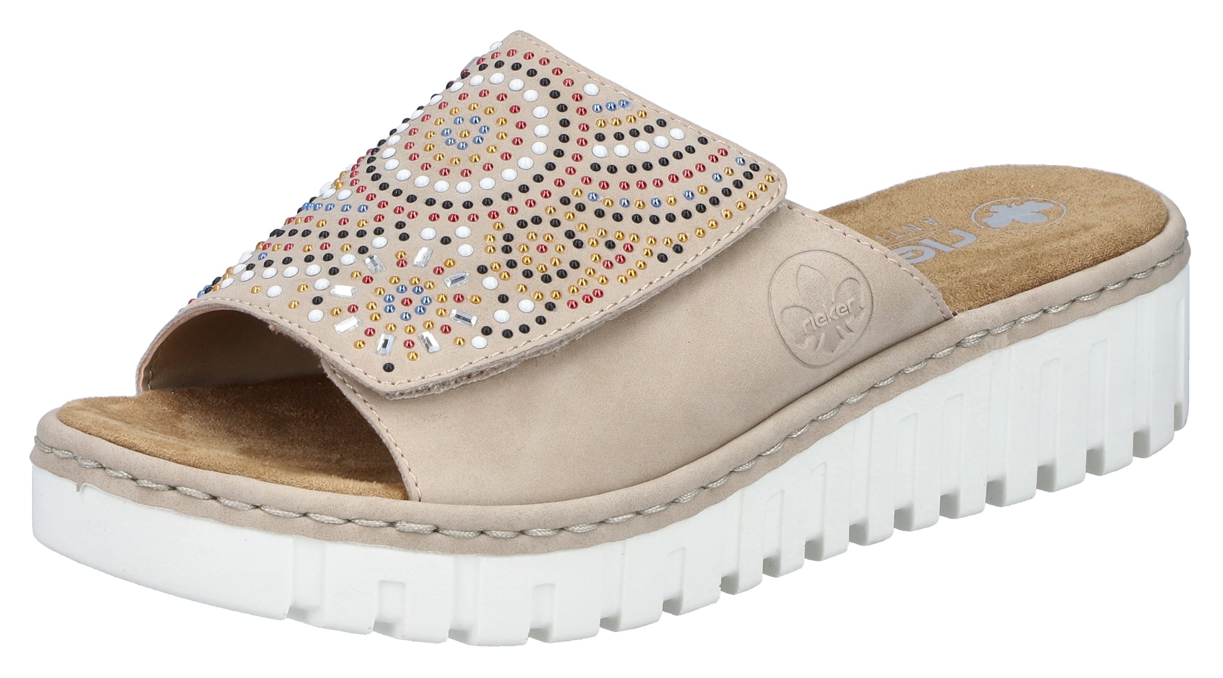 Rieker Pantolette in Beige: Vorderseite