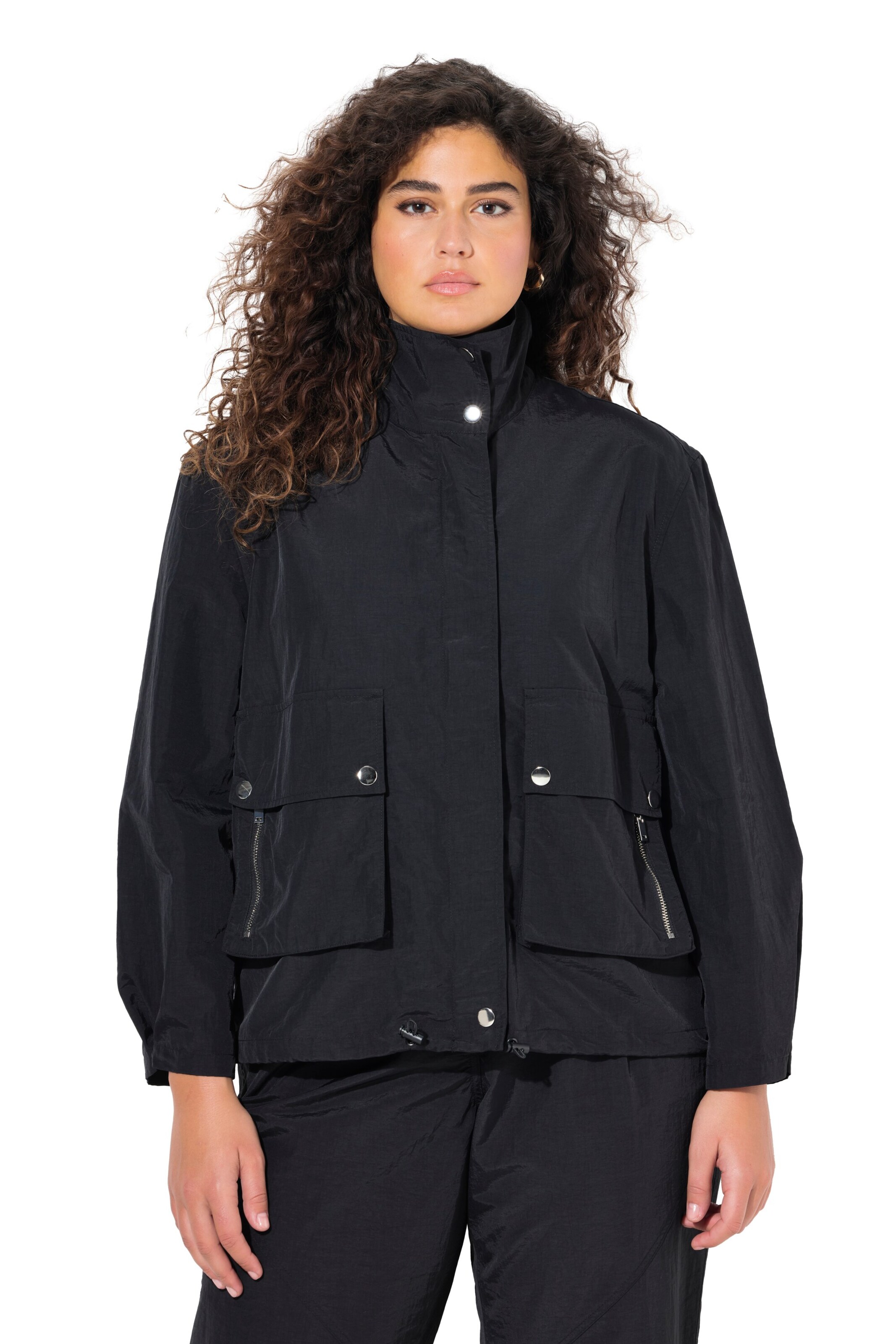 Ulla Popken Jacke in Schwarz: Vorderseite