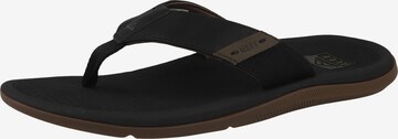 REEF T-Bar Sandals 'Santa Ana' in Black: front