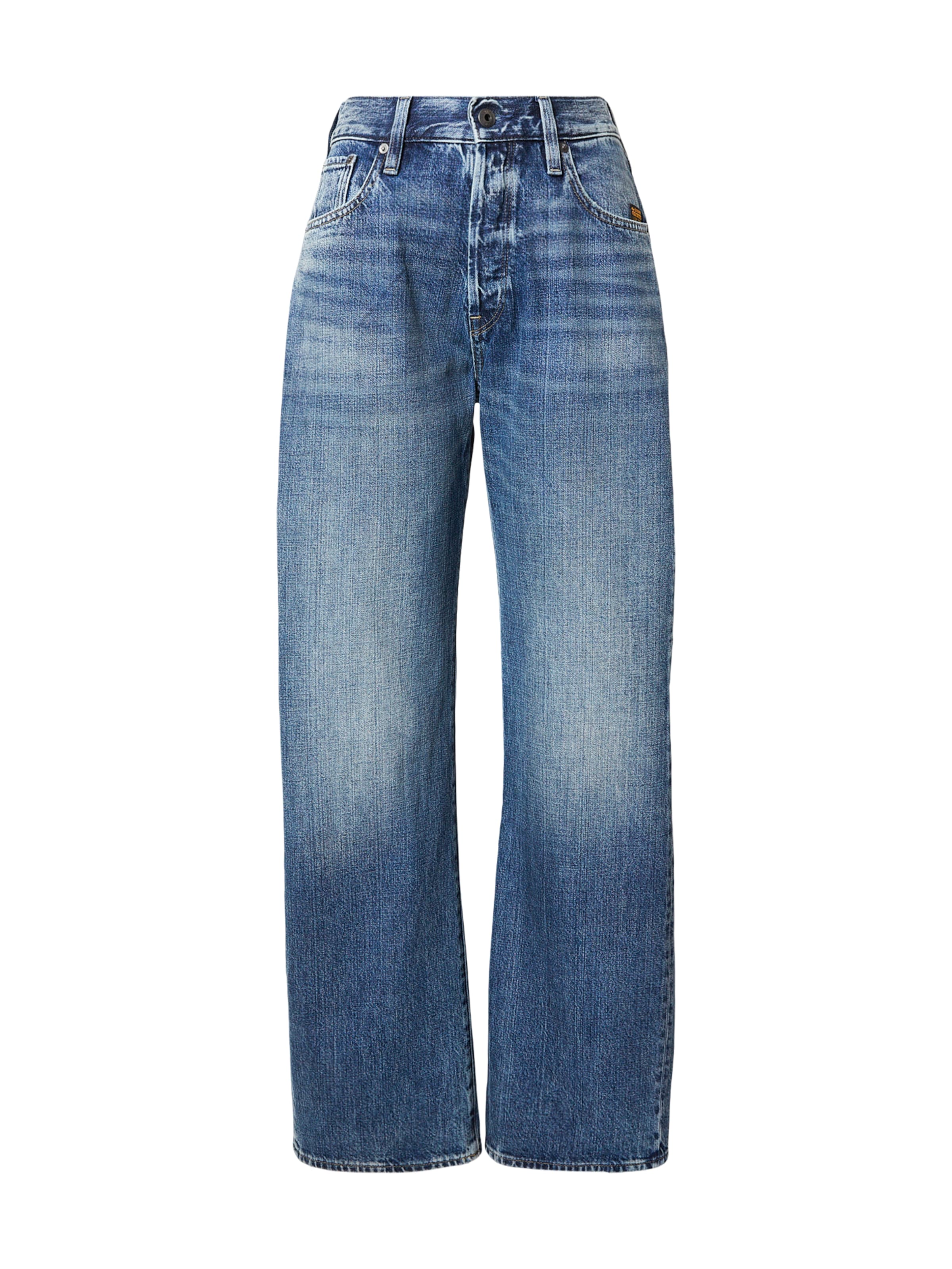 G-STAR Baggy Damen - Jeans 'Bowey 3D Boyfriend Wmn' in Blau: Vorderseite