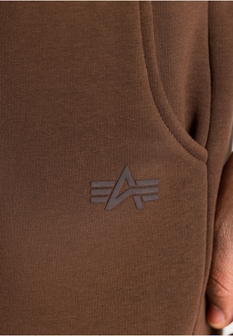 ALPHA INDUSTRIES Tapered Pants 'DTM' in Brown