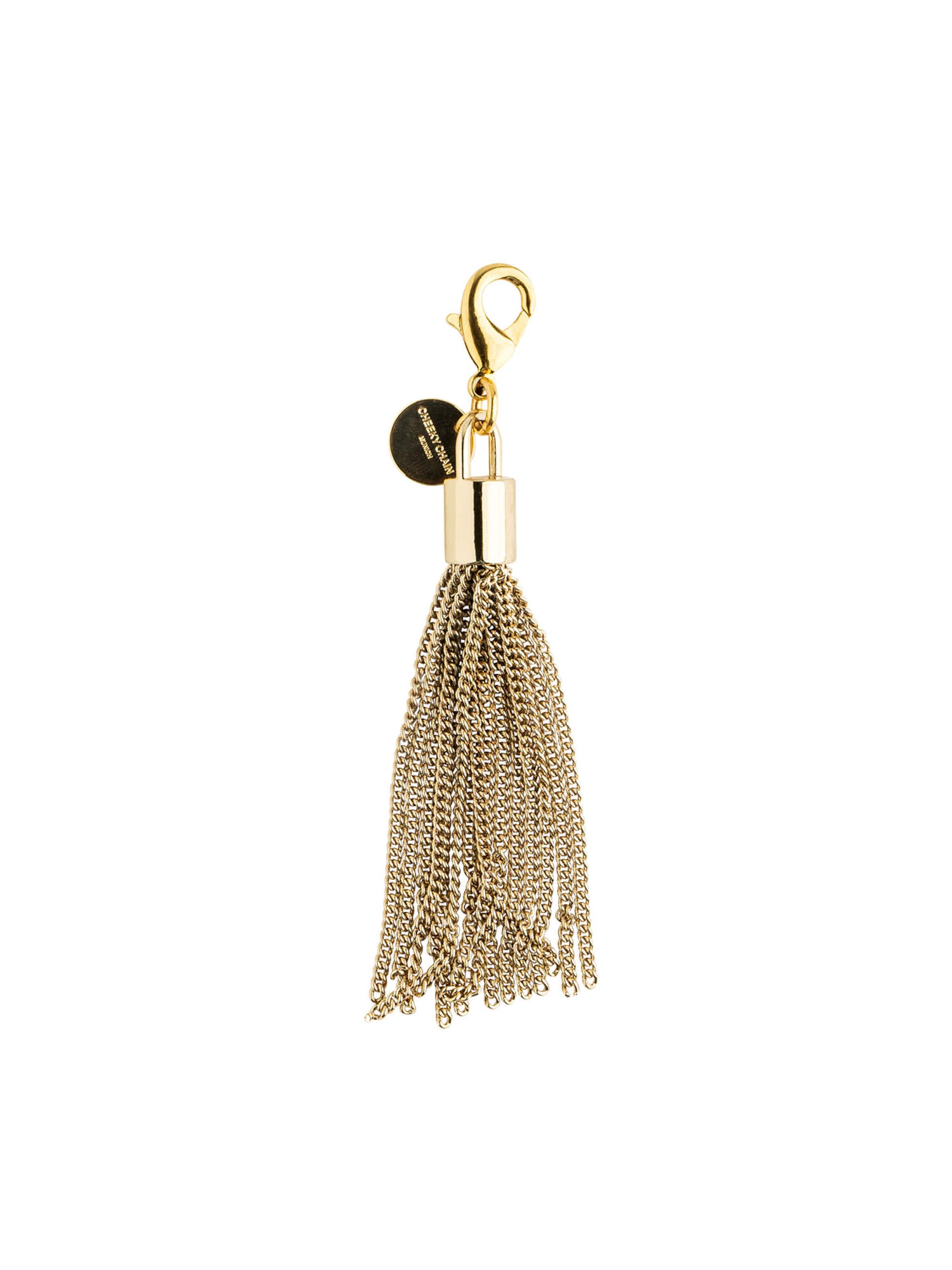 Cheeky Chain Munich Key Ring 'Tassle' in Gold: front