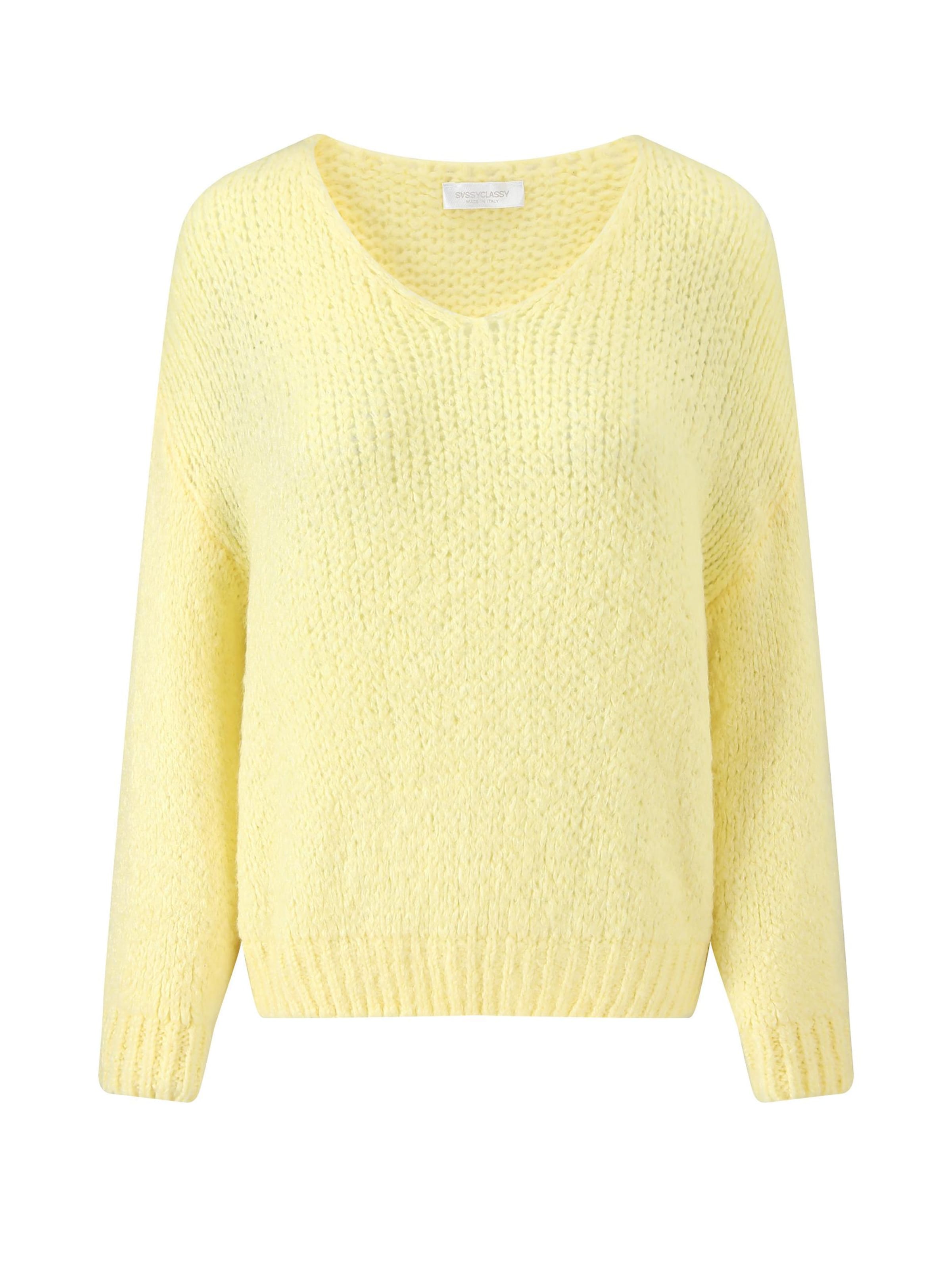 SASSYCLASSY Oversizepullover in Gelb: Vorderseite