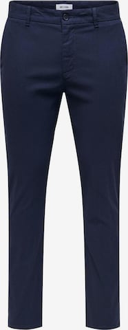 Coupe slim Pantalon Only & Sons en bleu : devant