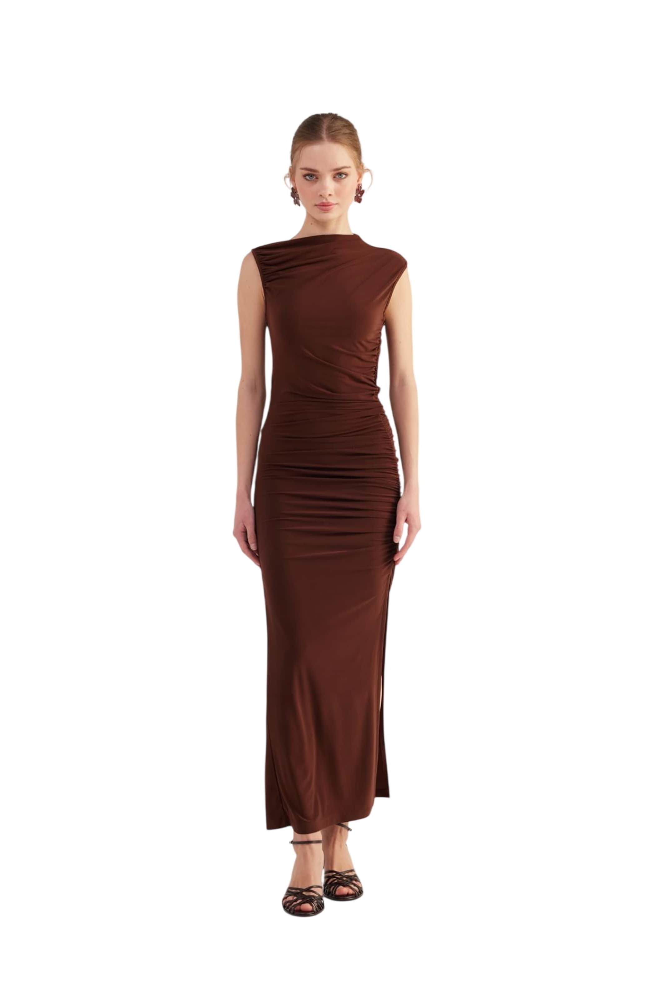 HOLLY LOLLY Dress in Brown: front