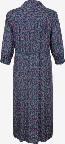 MIAMODA Shirt Dress in Blue