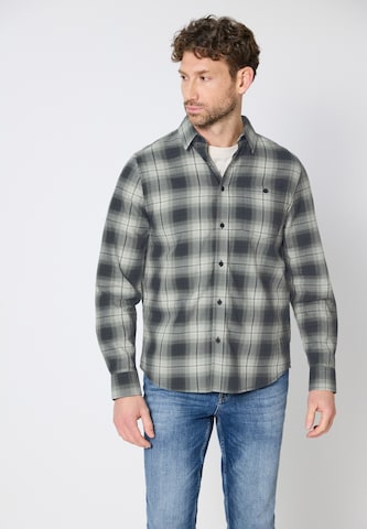 Street One MEN Regular Fit Hemd in Grün: Vorderseite