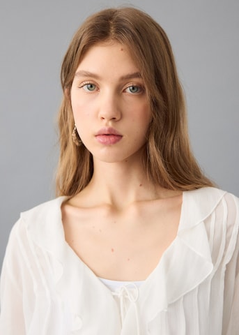 MANGO TEEN Bluse 'Ona' in Weiß