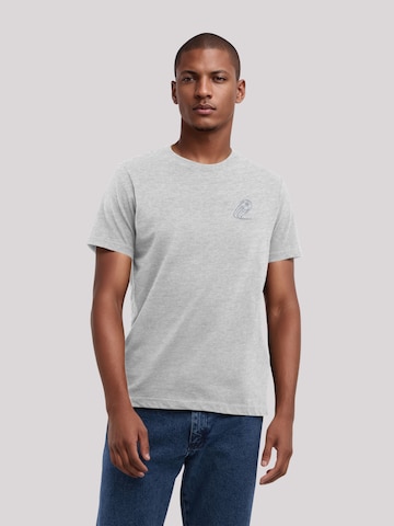 F4NT4STIC Shirt 'Football Stickerei' in Grey: front