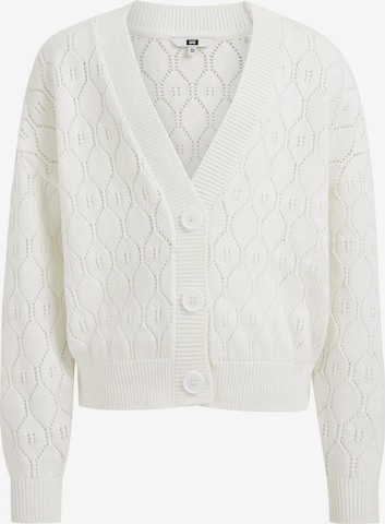 WE Fashion Knit cardigan in White: front