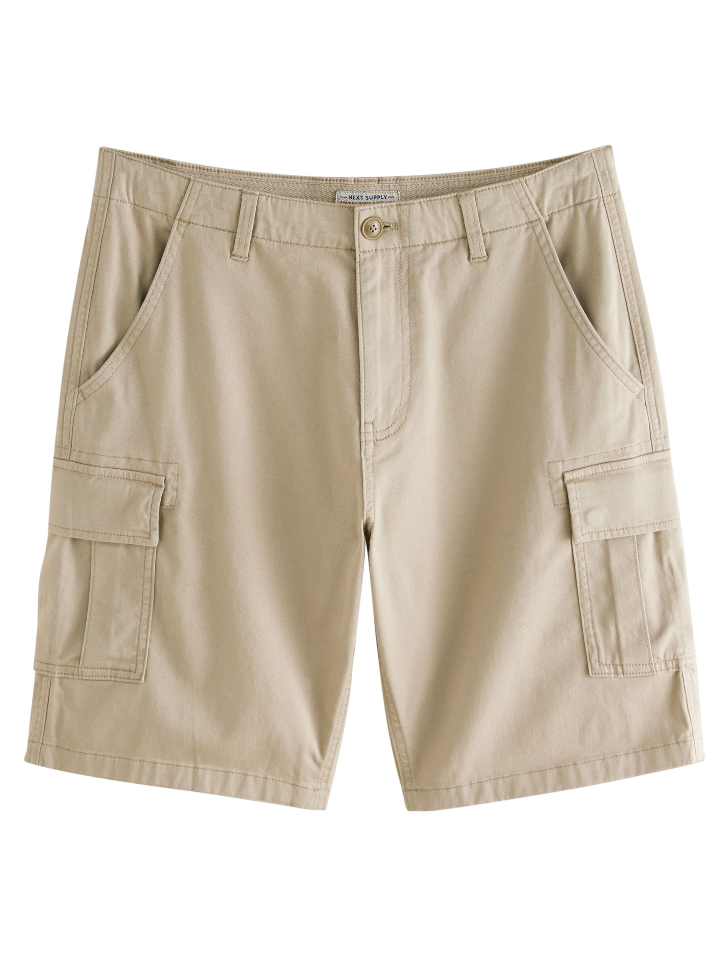 Next tavaline Klapptaskutega teksapüksid, värv pruun: eest vaates