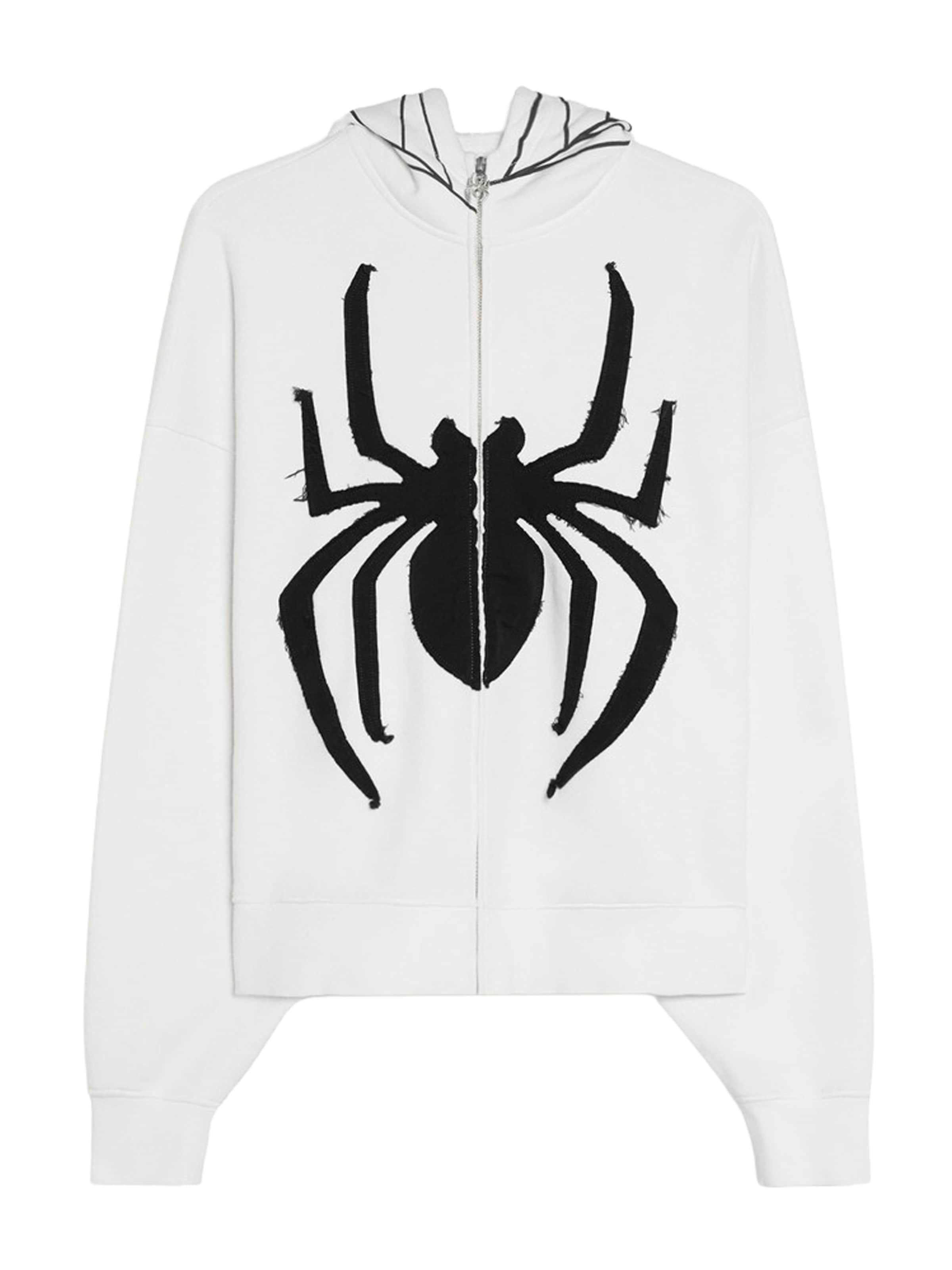 Bershka Суичъри с качулка 'SPIDERMAN' в бяло: отпред