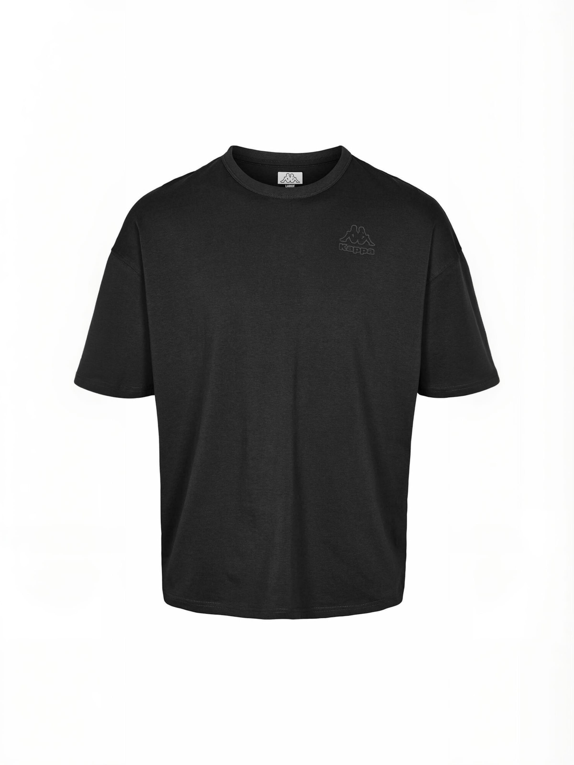 KAPPA Shirt ' Logo Soy ' in Zwart: voorkant