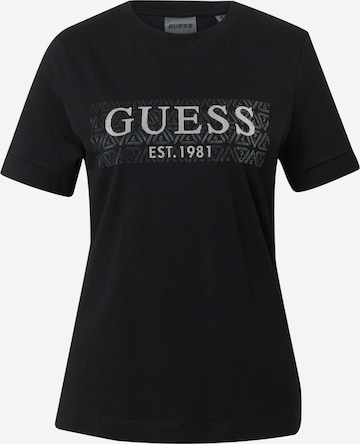 GUESS Funkční tričko 'BEULAH' – černá: přední strana