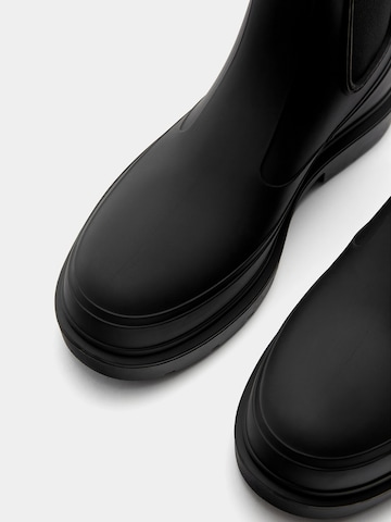 Pull&Bear Rubber boot in Black