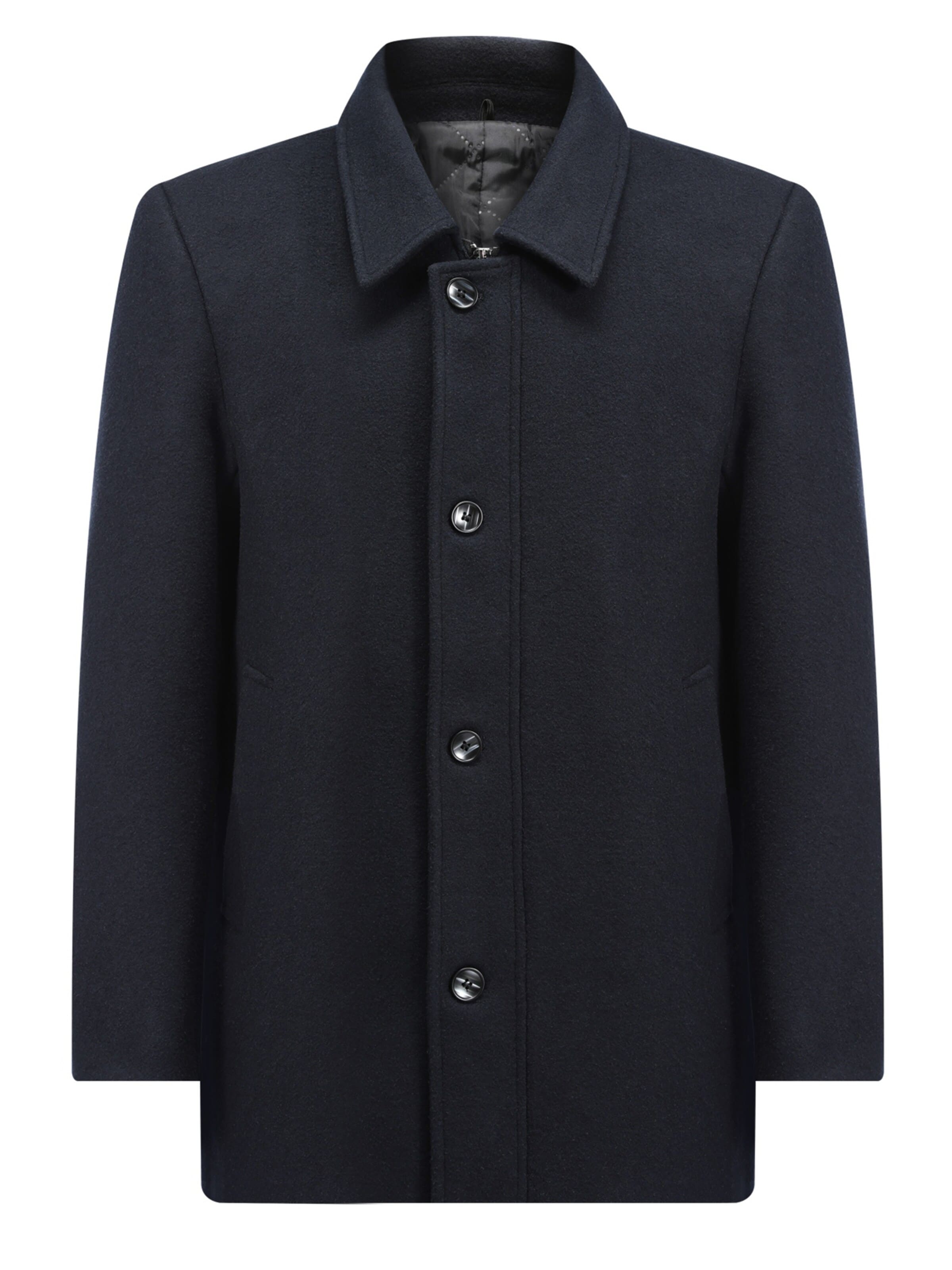 ALLTHEMEN Wintermantel 'Raureif' in S in navy, Produktansicht