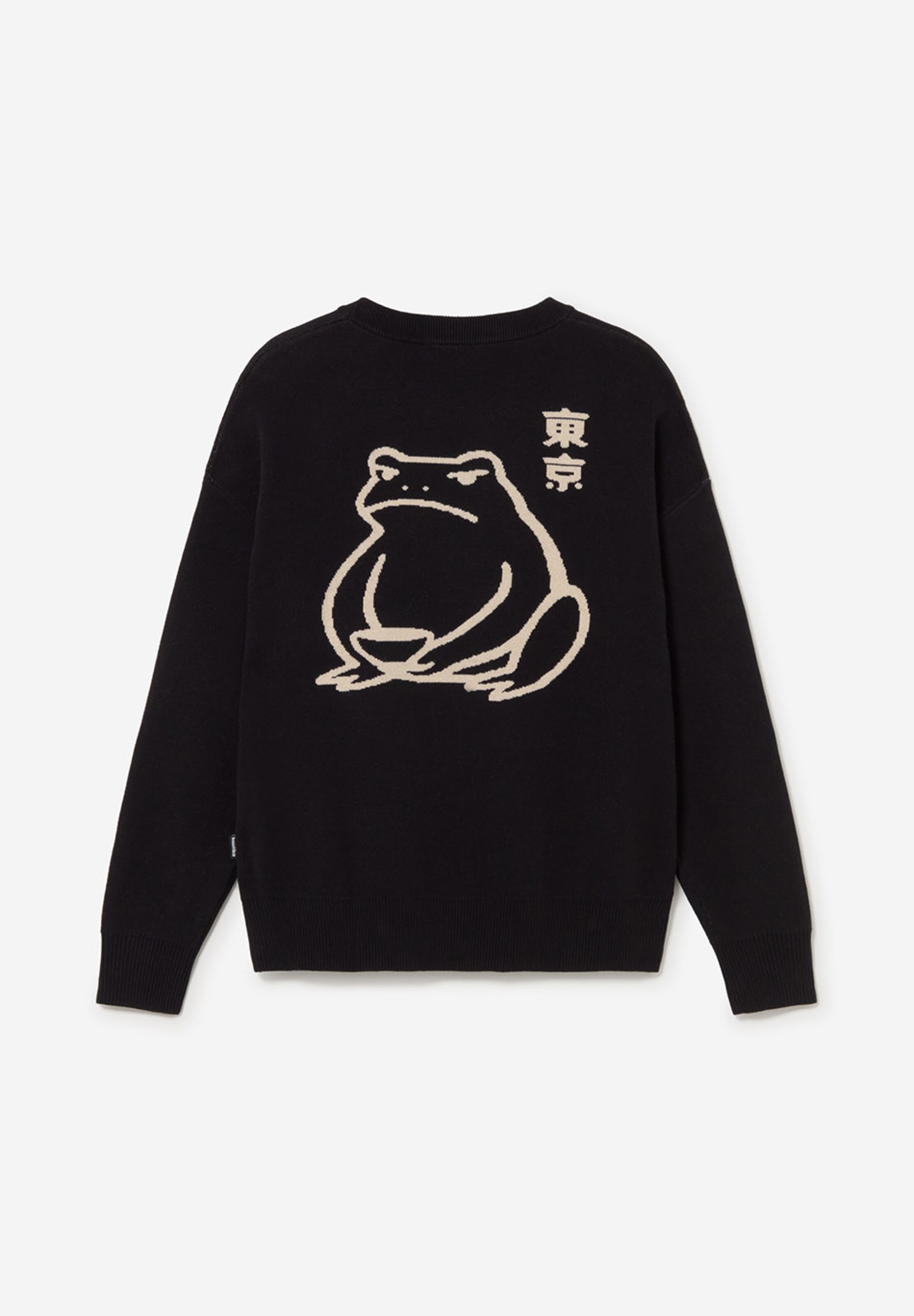 Kaotiko Пуловер 'RAMEN FROG' в черно