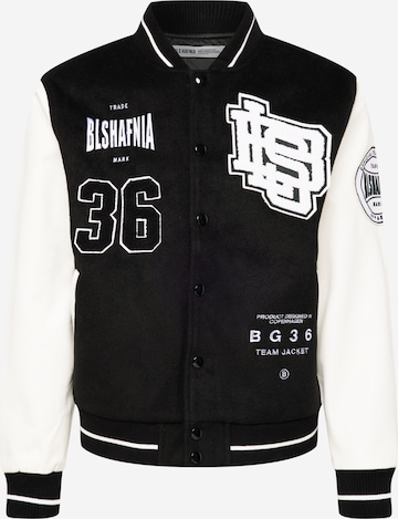 BLS HAFNIA - Chaqueta de entretiempo 'Varsity Letterman' en negro: frente