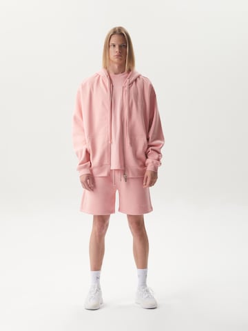 Ossy Homer Sweatshirt 'Zip Hoodie Heavy Cotton 450 Gsm' in Pink