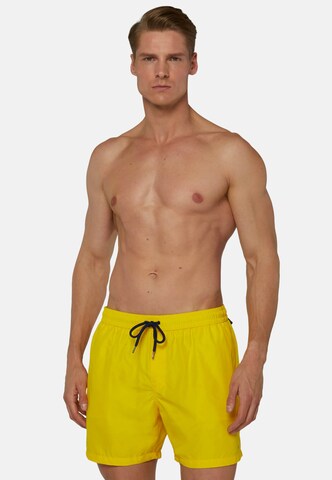 Shorts de bain Boggi Milano en jaune : devant