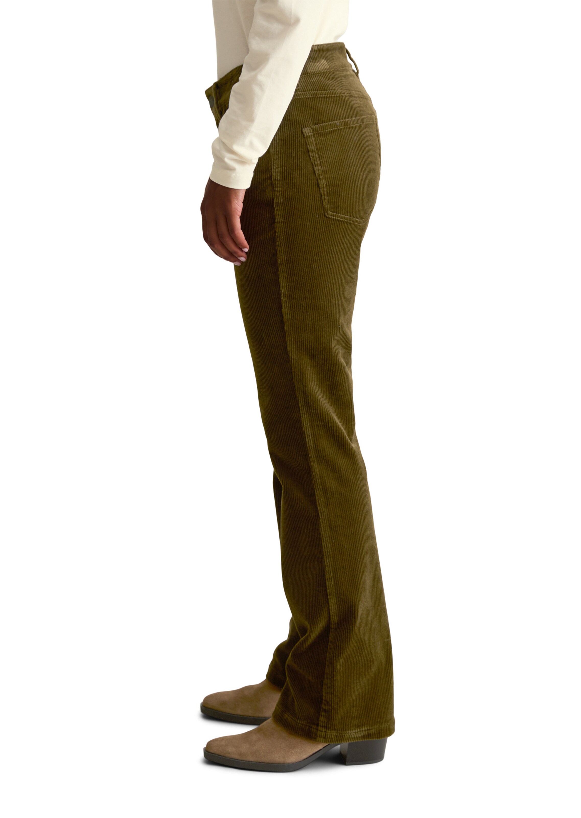 Marc O'Polo DENIM Boot cut Trousers in Brown