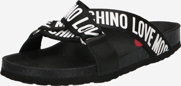 Love Moschino Mules in Black: front