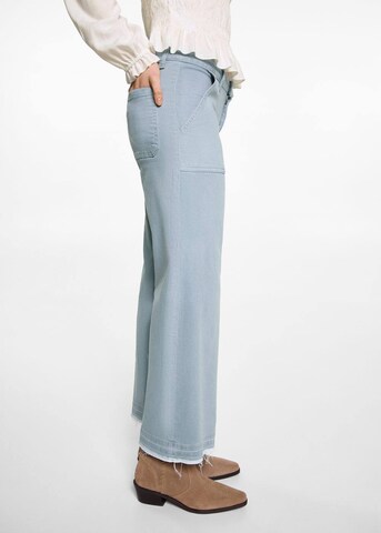MANGO TEEN Wide Leg Jeans 'Utility4' in Blau