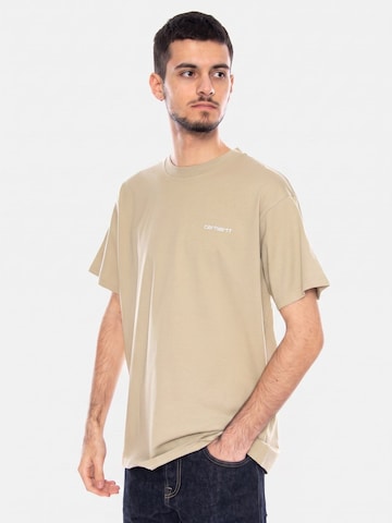 T-Shirt 'Script Embroidery' Carhartt WIP en beige