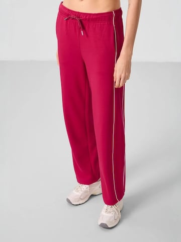 Wide Leg Pantalon Tommy Life en rouge