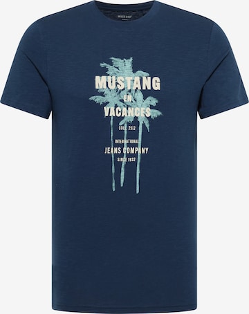 MUSTANG T-Shirt 'Austin' in Blau: Vorderseite