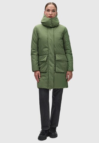 MARIKOO Winter coat 'Nanami 16' in Green: front
