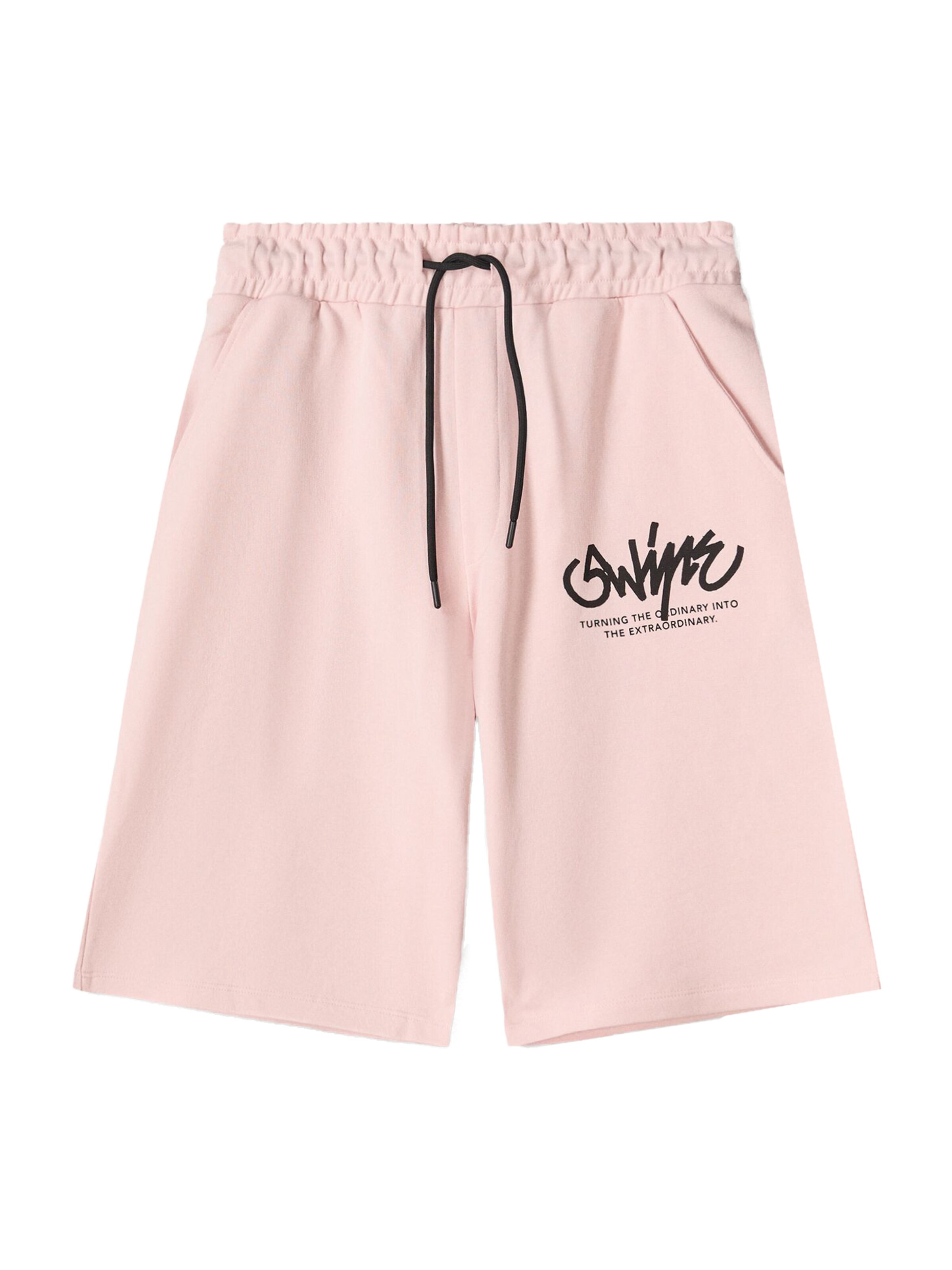 Bershka Vrečasti Hlače | roza barva: sprednja stran