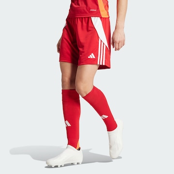 ADIDAS PERFORMANCE Regular Sportshorts 'Tiro 24' in Rot: predná strana