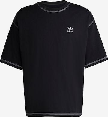 ADIDAS ORIGINALS Shirt 'Trefoil Essentials' in Zwart: voorkant
