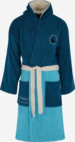 Wave Hawaii Short Bathrobe ' Seis ' in Blue: front