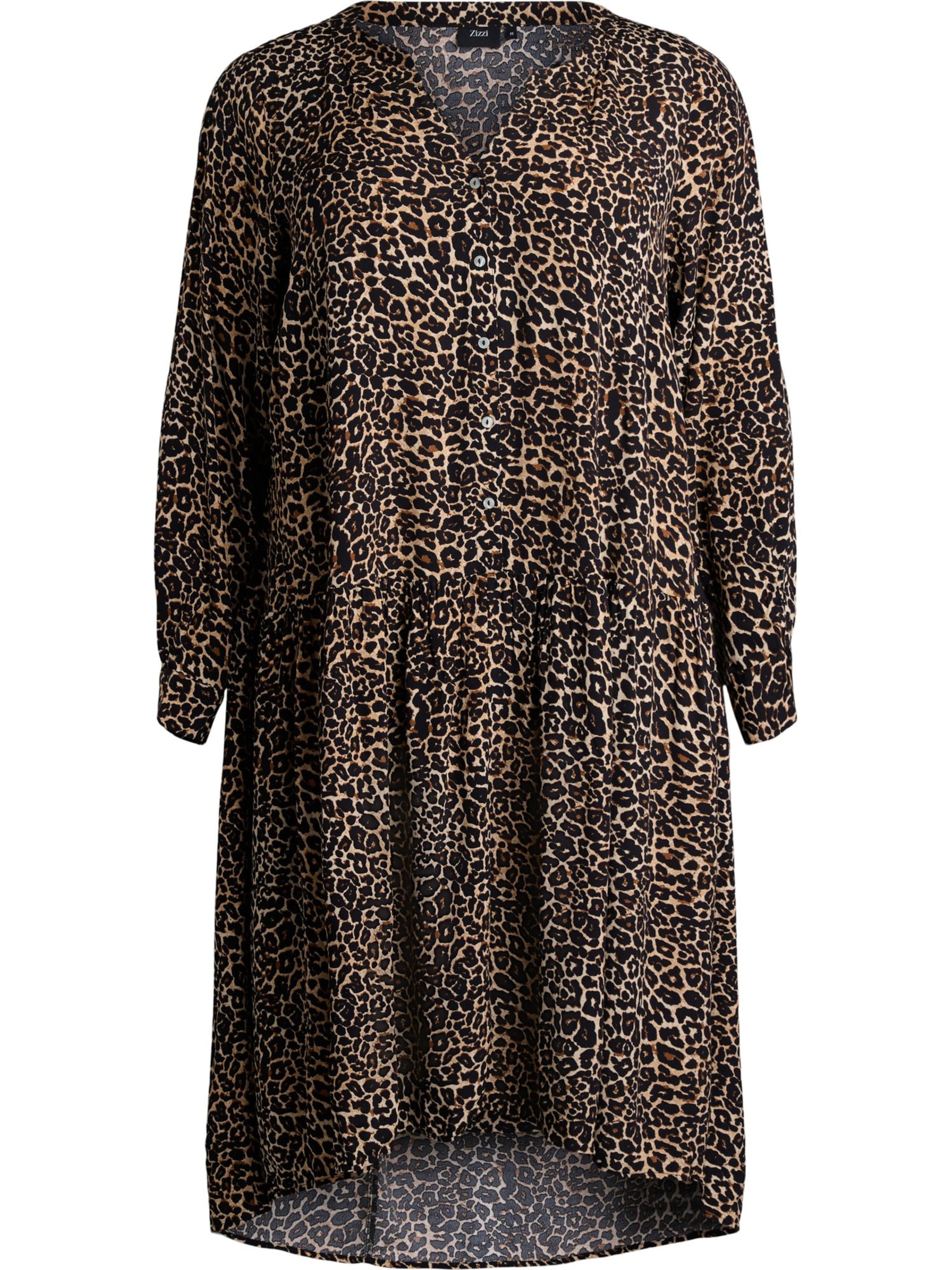 Zizzi Платье-рубашка 'Vbella' в Коричневый: спереди