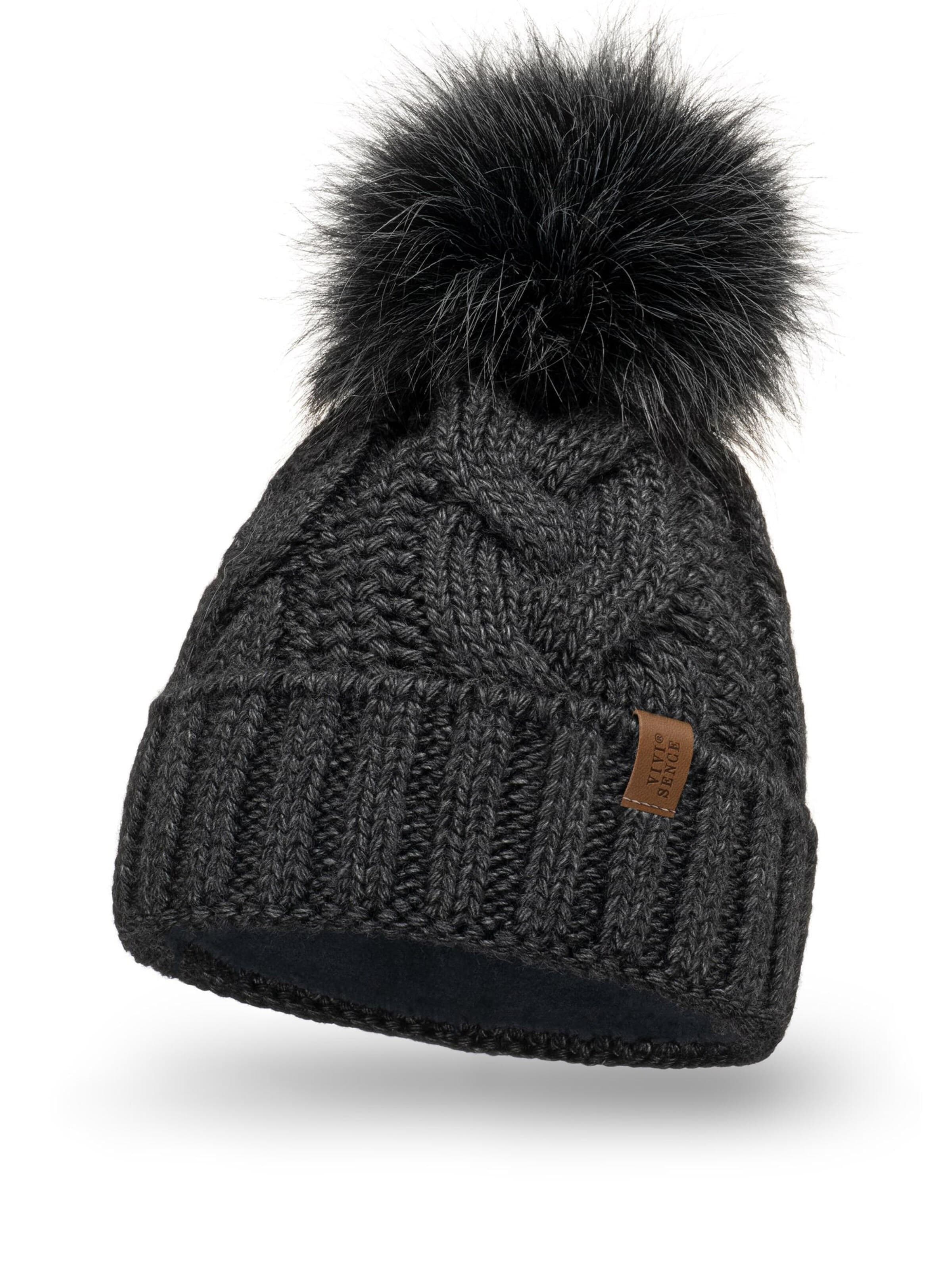 Vivisence Beanie '7014' in Grey: front