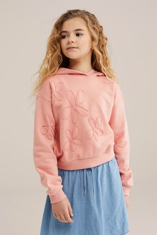 WE Fashion Sweatshirt in Pink: front