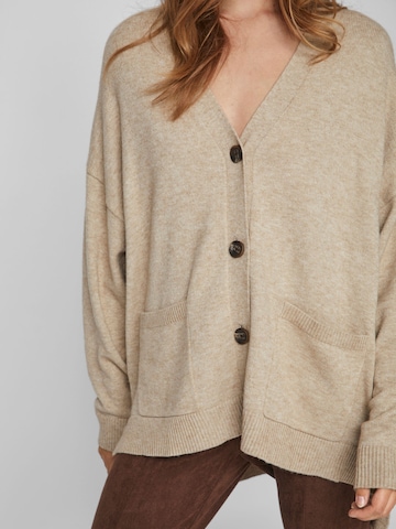 VILA Knit Cardigan 'Ril' in Beige