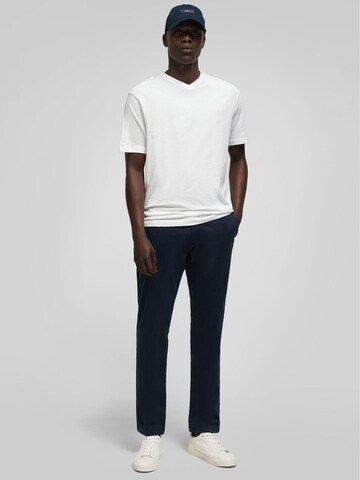 Daniel Hechter Shirt 'Daniel Hechter - Regular Fit -  Doppelpack Herren Kurzarm T-Shirt V-Neck/V-Ausschnitt (100902 76020)' in White