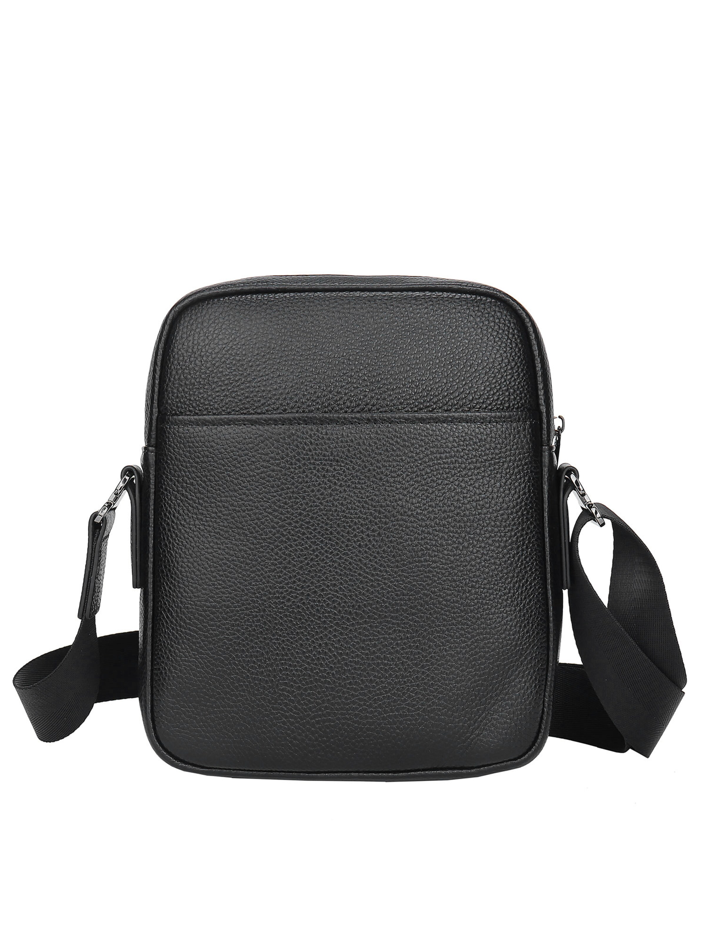Borsa a tracolla 'Borsa a Tracolla Uomo Vera Pelle B Cavalli Zip 20x25x8cm' di B. Cavalli in nero