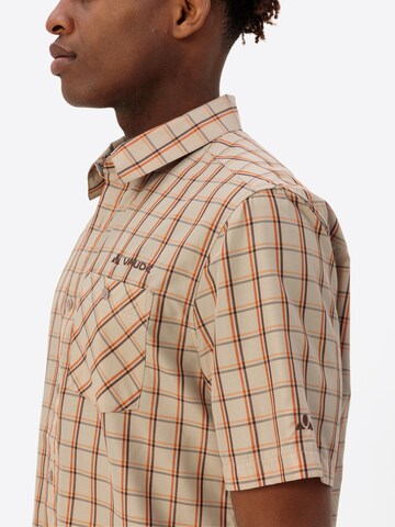 VAUDE Regular fit Athletic button up shirt 'Albsteig III' in Beige